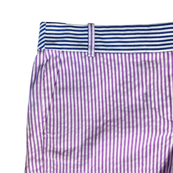 J. Crew Purple Mixed Stripe Shorts Size 4 - Picture 2 of 5